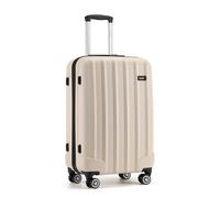 Kono Valise Moyenne Taille Valises 67x43.5x25.5cm Valise de Voyage avec roulettes Légere Rigide ABS Bagage, 73L, Beige (24"" Petite)