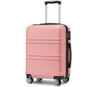 Kono Valise Petite Légère en ABS+PC Robuste Trolley de Voyage 20" avec Serrure TSA et Roues Pivotantes à 360, Nude