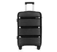 Kono Valise rigide légère en polypropylène, 66 L, serrure TSA, 61 cm, Noir , Cabin 20"
