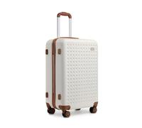 Kono Valise Soute 67cm ABS Rigide,Valise Moyenne Légere avec 4 roulettes 360° Serrure TSA,Dimensions Standard Compagnies Aériennes,Idéal Voyage d'affaires Vacances(Crème)