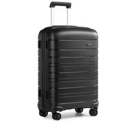 Kono Valise Trolley 65cm Valise de Transport Rigide en Polypropylène Ultra Léger à 4 roulettes avec Serrure TSA Intégré 66L, Noir