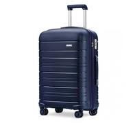 Kono Valise Trolley 65cm Valise de Transport Rigide en Polypropylène Ultra Léger à 4 roulettes avec Serrure TSA Intégré 66L, Marine