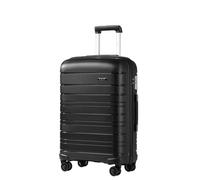 Kono Valise Trolley Rigide 65x44x27cm, Bagage Voyage Polypropylène Ultra Léger 66L, 4 Roulettes, avec Serrure TSA, Noir