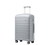 Kono Valise Trolley Rigide 65x44x27cm, Bagage Voyage Polypropylène Ultra Léger 66L, 4 Roulettes, avec Serrure TSA, Gris