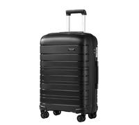 Kono Valise Trolley Rigide 76x49x30cm, Bagage Enregistrement Polypropylène Ultra Léger, 4 Roulettes, avec Serrure TSA, Noir