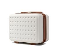 Kono Vanity Case Rigide ABS+PC Léger et Portable, Trousse de Toilette 31x25x16 cm 11L pour Voyage, Crème