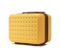 Kono Vanity Case Rigide ABS+PC Léger et Portable, Trousse de Toilette 31x25x16 cm 11L pour Voyage, Jaune