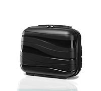 Kono Vanity Case Rigide Polypropylène Léger Portable 35.5x29.5x18.5cm Trousse de Toilette pour Voyage,Noir