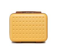 Kono Vanity Case,Trousse de Toilette Rigide ABS Léger 31x18x22cm,Valise Cabine Portable pour Voyage d'affaires Weekend（Jaune）