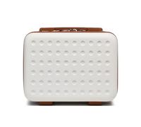 Kono Vanity Case,Trousse de Toilette Rigide ABS+PC Léger 31x16x25cm,Valise Cabine Portable pour Voyage d'affaires Weekend（Crème）