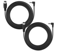 Konohan Lot de 2 câbles midi type A TRS 3,5 mm vers DIN 5 broches, 3 m | Câble adaptateur Midi 3,5 mm à angle droit vers câbles pour synthétiseurs, claviers, machines à tambour, contrôleurs