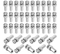 Konohan Lot de 40 connecteurs de compression BNC en vrac pour câble coaxial RG59 75 Ohm BNC mâle connecteur de rotation pour systèmes de caméra de surveillance CCTV, installateurs, installation de