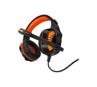 Krom Gaming Micro-casque Konor – Circum-aural, filaire USB, 7.1, bandeau – Noir/Orange