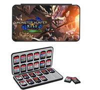 Konphat Étui pour Jeux Switch, Boîte de Rangement pour Cartouches de Jeux Nintendo Switch,Boîtier Housse de Protection Portable avec 24 Support des NS Jeux Cartes Organisateur Conteneur