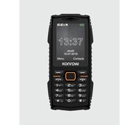 Konrow Stone Plus - Téléphone Portable Incassable Antichoc Certifié IP68 - Écran 2,4'' - Double Sim - Réseau 2G - 32Mo + 32Mo RAM - Longue Autonomie - Appareil Photo, Bluetooth, Radio et Lampe - Noir