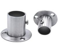 Konrunppy Lot de 2 supports de base pour tube en acier inoxydable (19 mm)