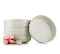 konsimo. VICTO Assiette Creuse pour 6 Personnes - Service de Table 6 Personnes - Passe au Lave-vaisselle Micro-ondes - Service Vaisselle - Assiettes Creuses - Vaisselle - 18,5 cm - Beige