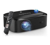 Konsoefuly Retroprojecteur Supporté 4K WiFi Bluetooth,Correction Trapézoïdale Auto & 4P,Compatible avec iOS Android HDMI