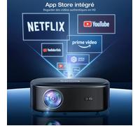 Konsoefuly Vidéoprojecteur 4K Netflix Dolby Officiel Projecteur Compatible Smartphone/HDMI/TV Stick/USB/PS5