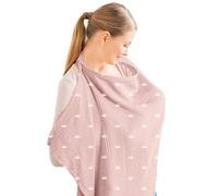 Konssy Couverture d'allaitement en mousseline pour bébé - Respirant - 100 % coton - Avec anneau rigide - Pour tablier d'allaitement - Auvent de siège auto multi-usage