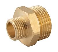 konst-install Mamelon double réduit en laiton 1 à 3/4" (Ø 33,2 mm x Ø 26,4 mm), raccord filetage extérieur vers filetage extérieur, raccord fileté en laiton