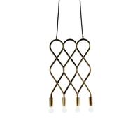 Konsthantverk Pendule Eld laiton brut. 4 brûleurs