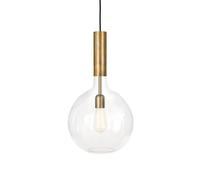 Konsthantverk Pendule Rosdala Verre transparent. laiton brut. grand