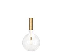 Konsthantverk Rosdala Grande Suspension Verre Transparent & Laiton Brut