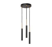 Konsthantverk Suspension Stav 3 coupelle de plafond ronde Noir/laiton brut