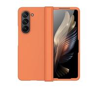 Konstree Coque de protection pour Samsung Galaxy Z Fold 5 - Couleur minimaliste - Anti-traces de doigts - Orange