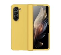 Konstree Coque de protection pour Samsung Galaxy Z Fold 5 - Couleur minimaliste - Anti-traces de doigts - Jaune