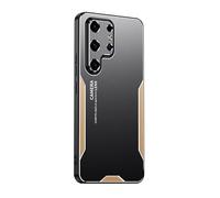 Konstreet Coque 3 en 1 en alliage d'aluminium pour Samsung Galaxy S23 Ultra - Panneau arrière en métal - Lumière tactile et design élégant - Forte dissipation de la chaleur - Anti-traces de doigts -