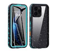 Konstreet Coque étanche pour iPhone 16 Pro - Protection Contre Les Projections d'eau IP68, de qualité Militaire, Protection d'écran intégrée, Anti-Chocs et Anti-poussière - Bleu