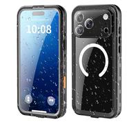 Konstreet Coque étanche pour iPhone 17 Pro Max - Protection sous-marine IP68 de qualité militaire anti-chute, protection d'écran intégrée, protection intégrale robuste et robuste - Noir