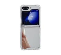 Konstreet Coque miroir pour Samsung Galaxy Z Flip 6 - Plaqué argent dur brillant - Pour femmes et filles - Miroir de maquillage résistant aux chocs - Protection complète