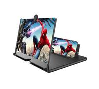 Konstreet Loupe d'écran de smartphone de 16 pouces 3D HD pliable avec angle réglable, portable, universel, agrandisseur de films et jeux vidéo (noir, 40,6 cm)