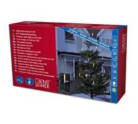 Konstsmide 1128-010 Guirlande de Sapin à Ampoule Bougie + 16 LED Blanc Chaud + Prise Divisible 230 V
