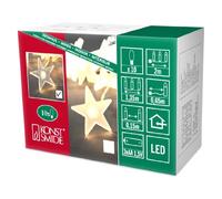 Konstsmide 1405-103 Guirlande Déco Étoiles Claires + 10 LED Blanc Chaud + Câble Transparent 1,5 V