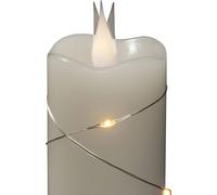 Konstsmide 1826-190 Bougie en cire véritable à LED blanc blanc chaud (Ø x H) 50 mm x 178 mm avec effet 3D, avec interrupteur