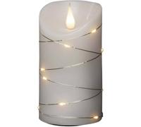 Konstsmide 1834-190 Bougie en cire véritable à LED blanc blanc chaud (Ø x H) 75 mm x 135 mm avec effet 3D, avec interrupteur