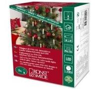 KONSTSMIDE 1915-100 GUIRLANDE DE SAPIN 5 BOUGIES + COMPLÉMENT POUR 1910-100 + 5 LED BLANC CHAUD 1,5 V Incolore