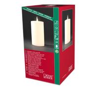 Konstsmide 1971-100 Bougie Cire Véritable + Interrupteur + Détecteur Crépusculaire + 2 LED Blanc Chaud 1,5 V