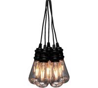 Konstsmide Système de guirlandes de terrasse à LED, rallonge pour 2351-800, 10 diodes de couleur ambre, extérieur, Câble noir - 2352-800