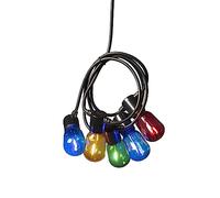 Konstsmide 2386-500 Guirlande lumineuse LED d'extérieur en forme de cochon (IP44) 20 ampoules multiples, 40 diodes blanc chaud/câble noir