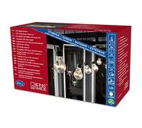 Konstsmide 2398-100 Guirlande d'Eclairage de Jardin Système/Kit de Base/Répartiteur pour 4 Guirlande d'Eclairages 80 LEDs 24 V 10 Lampes Câble Noir