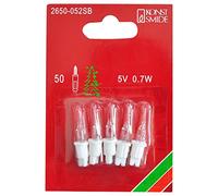 Konstsmide 2650-052SB Remplacement de l'ampoule / pour mini jeu de lumières / 5V, 0.7W / 5 ampoules / prise blanche