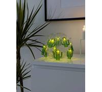 Konstsmide 3127-903 Guirlande lumineuse à motifs cactus pour l'intérieur à pile(s) Nombre de lumière 10 LED blanc chaud Longueu