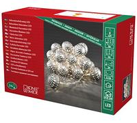 Konstsmide 3156-303 Guirlande Lumineuse Décorative à LED, Métal/, 1.44 W, Blanc,