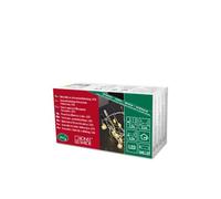 Konstsmide 3158-803 Guirlande Déco Petites Boules en Métal + 20 LED Blanc Chaud + Câble Transparent Doré 1,5 V