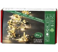 Konstsmide 3190-803 Guirlande d'Eclairage de Déco Noeud/Perle Intérieure 20 LED 24 V Doré/Blanc Chaud/Câble Transparent